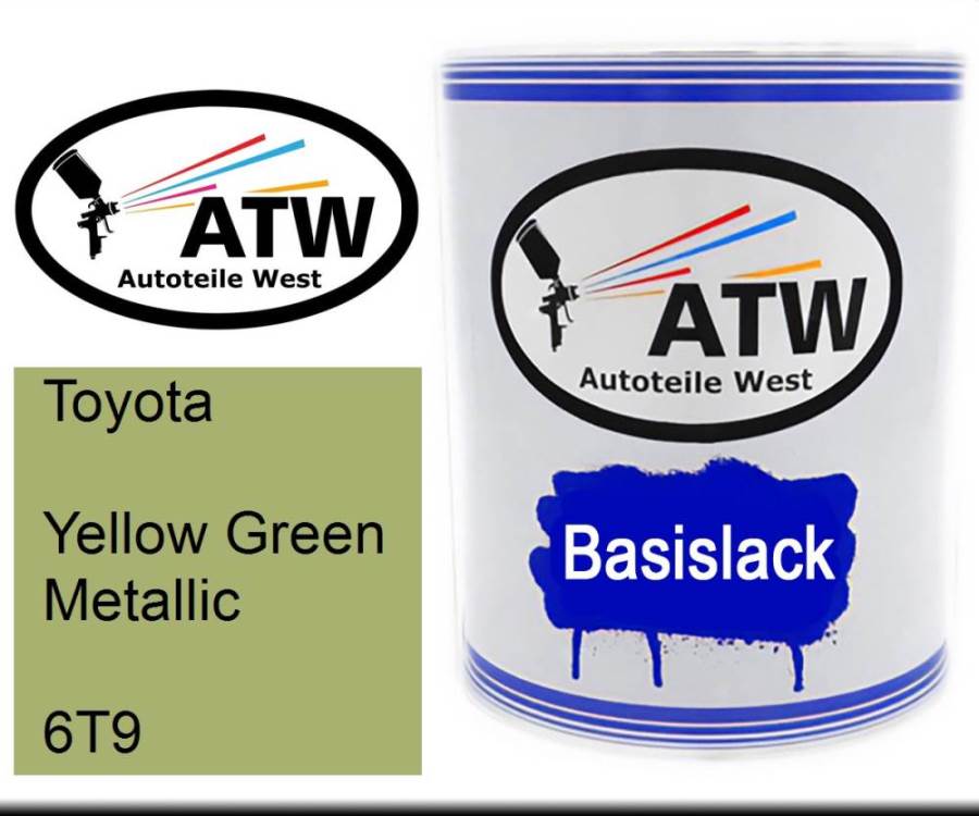 Toyota, Yellow Green Metallic, 6T9: 1L Lackdose, von ATW Autoteile West.